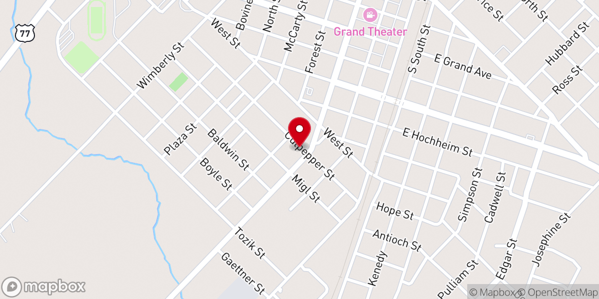 Map showing location of Beth Elder Baptist Church