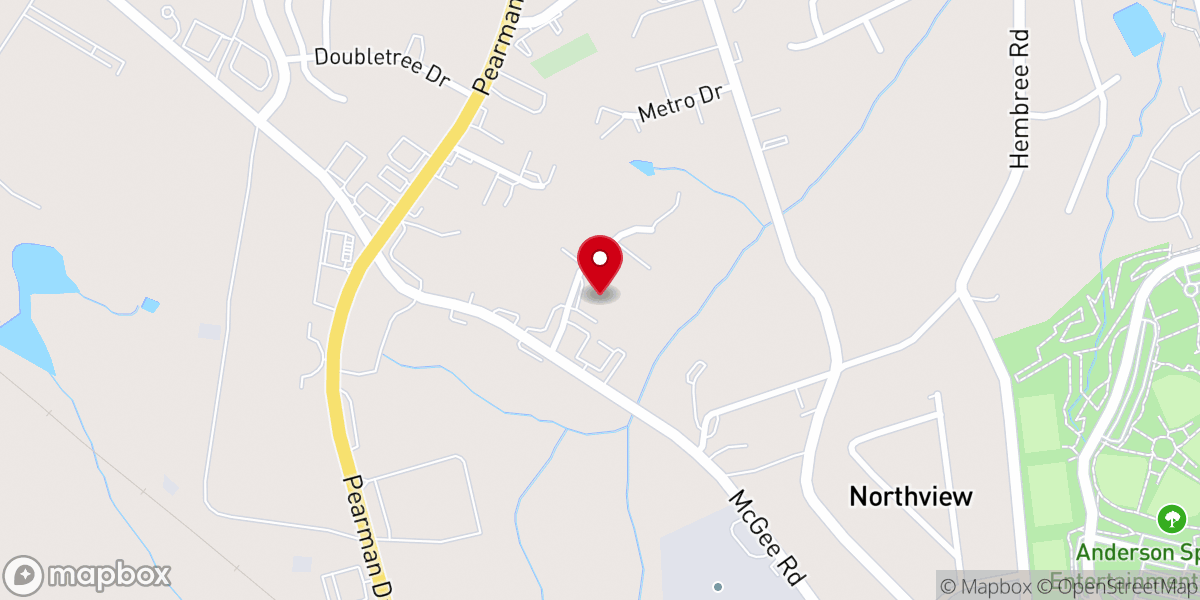 Map showing location of Meadowbrook baptist church