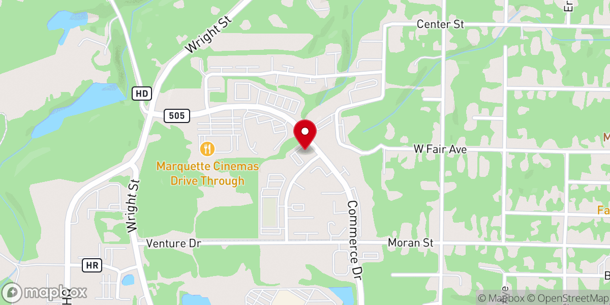 Map showing location of Community Action Alger-Marquette