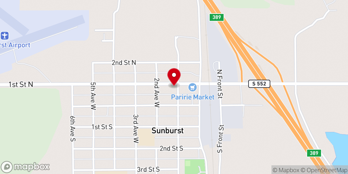 Map showing location of Calvary Christian Church