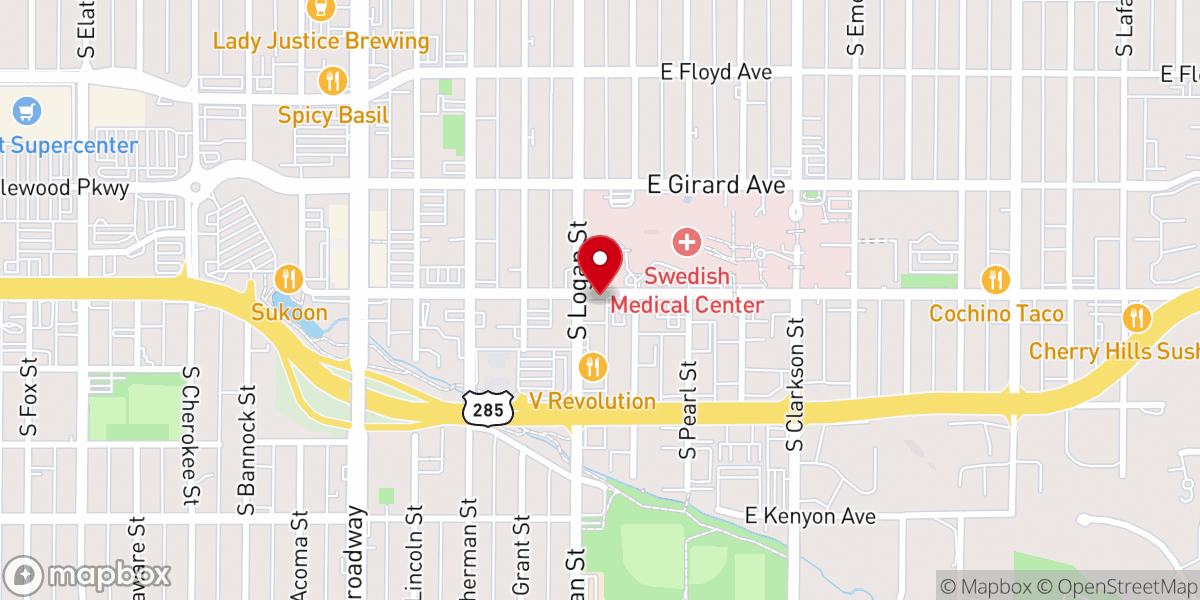 Map showing location of Englewood First Presbyterian Church