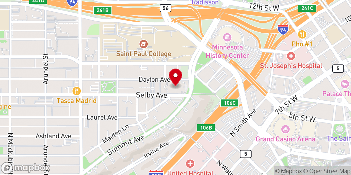 Map showing location of Cathedral of Saint Paul