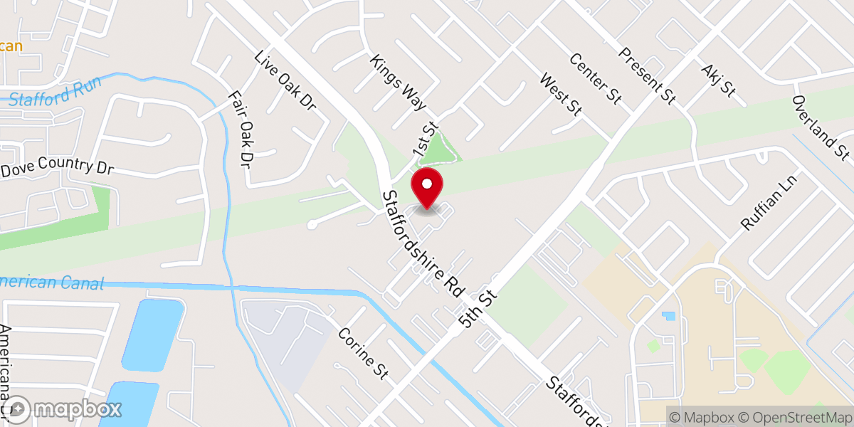 Map showing location of Living Waters Christian Church