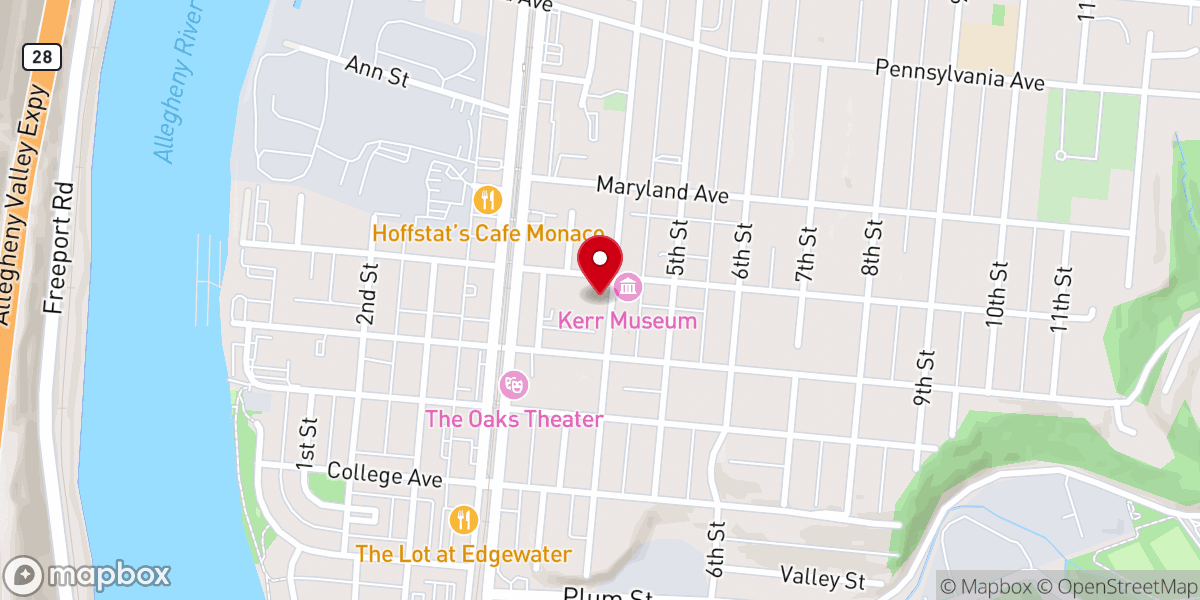 Map showing location of St Thomas Episcopal Church