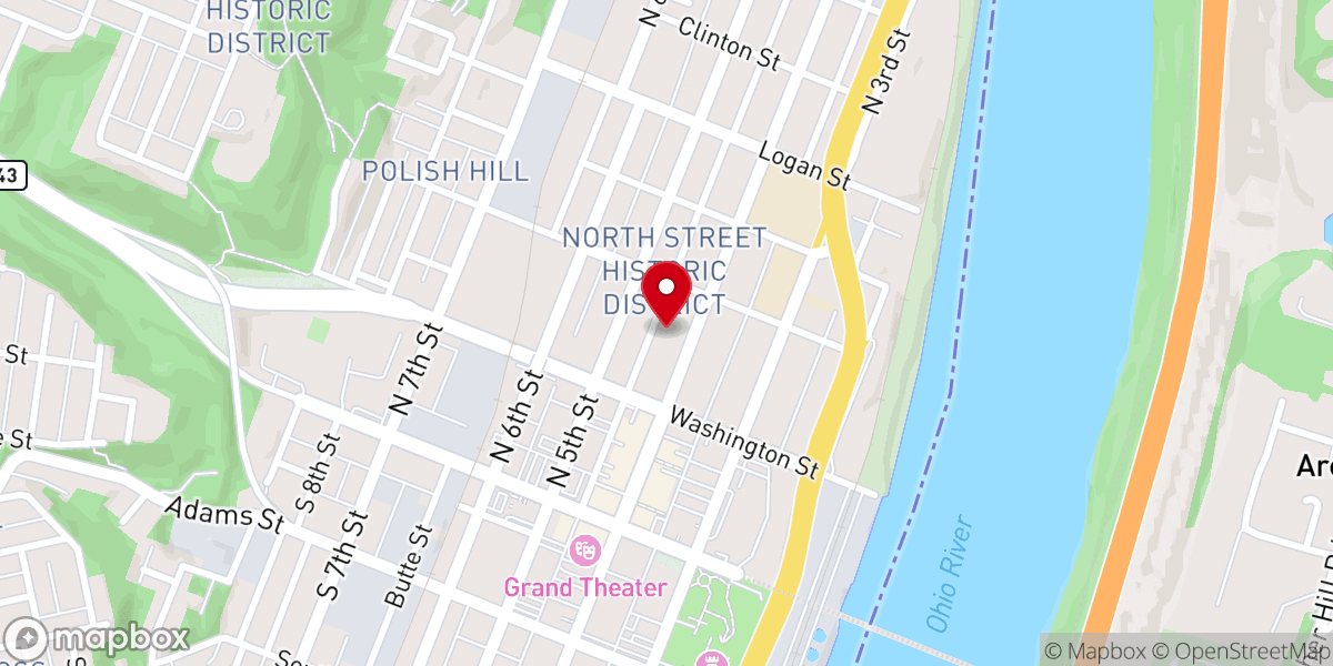 Map showing location of First Westminster Presbyterian