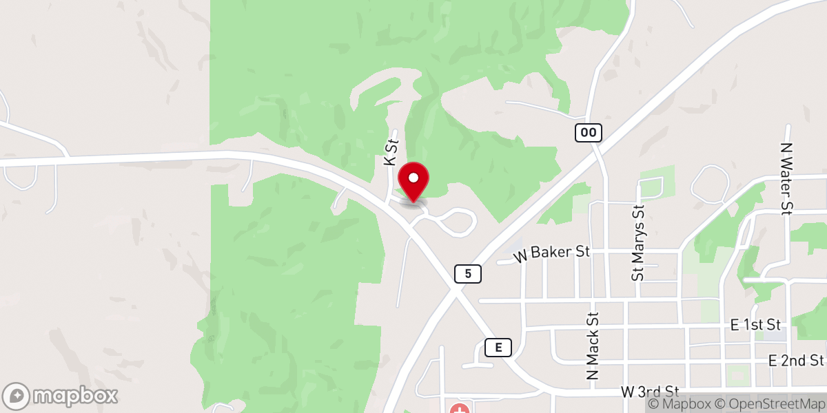 Map showing location of Peace Lutheran Church