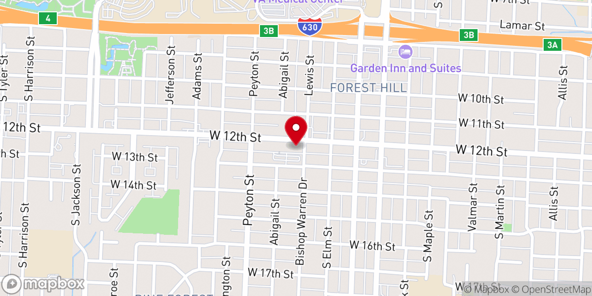 Map showing location of Greater Christ Temple