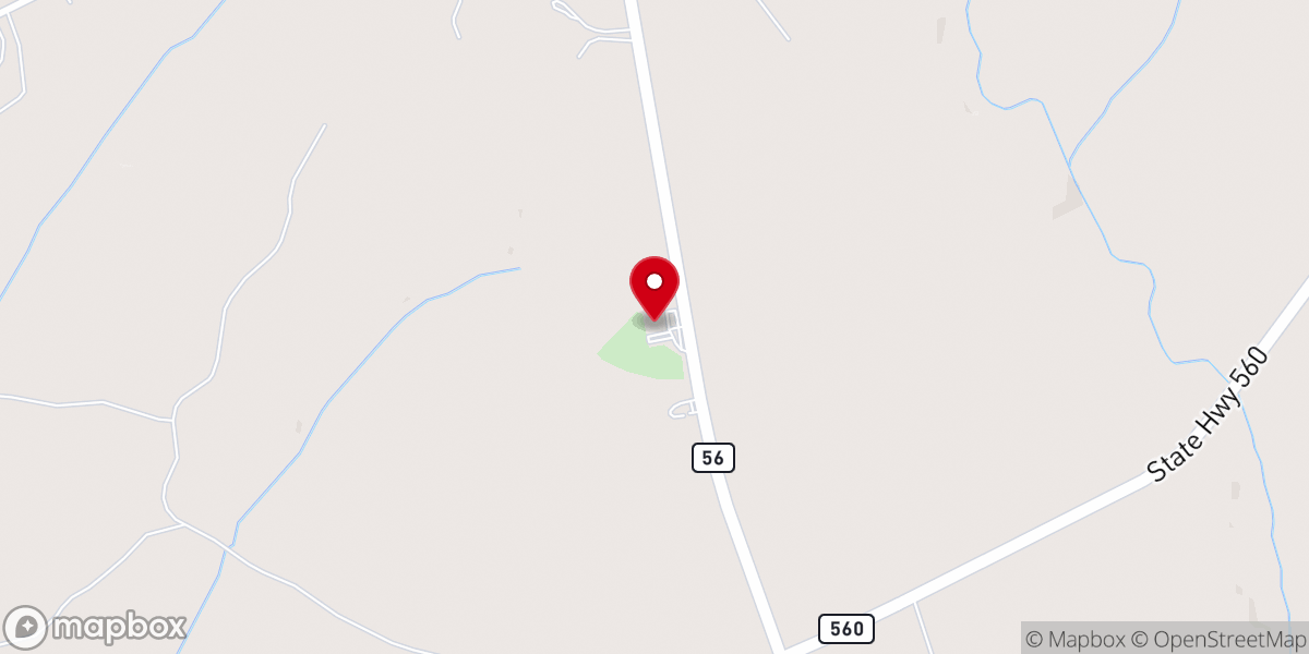 Map showing location of Little River Zion Baptist Church