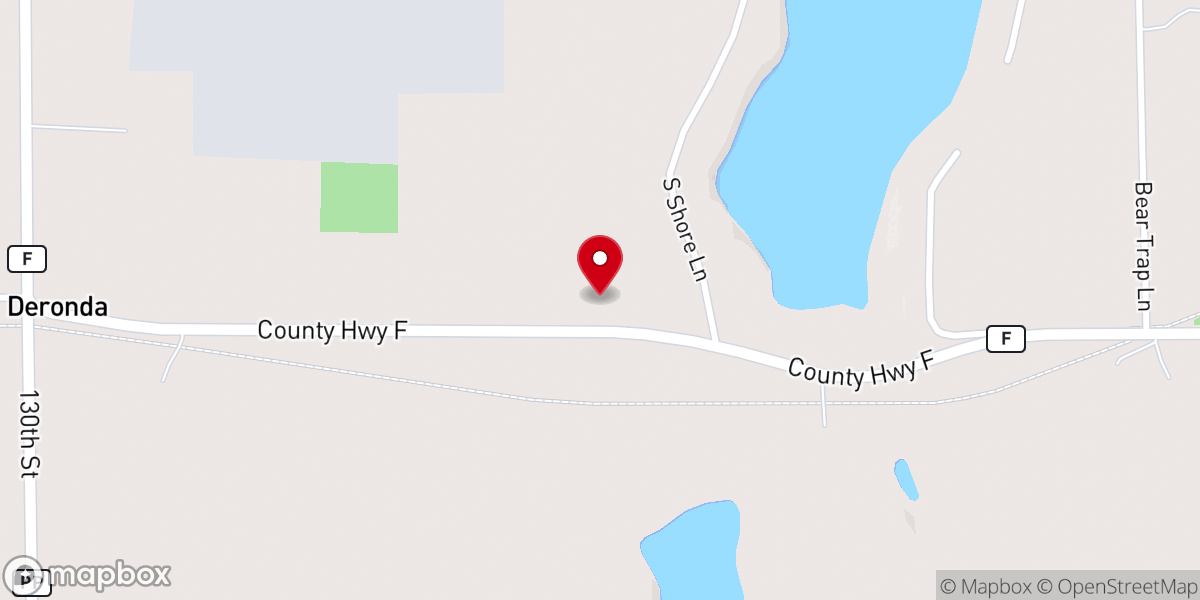 Map showing location of Deronda Lutheran Church