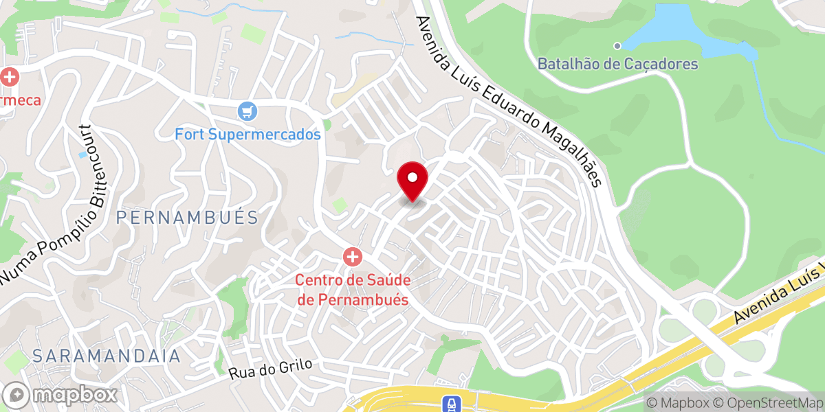 Map showing location of Igreja Evangélica Assembleia de Deus em Salvador - AD Pernambués (Sede Setorial)