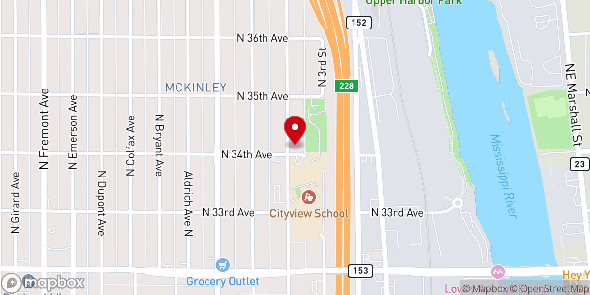 Map showing location of Church