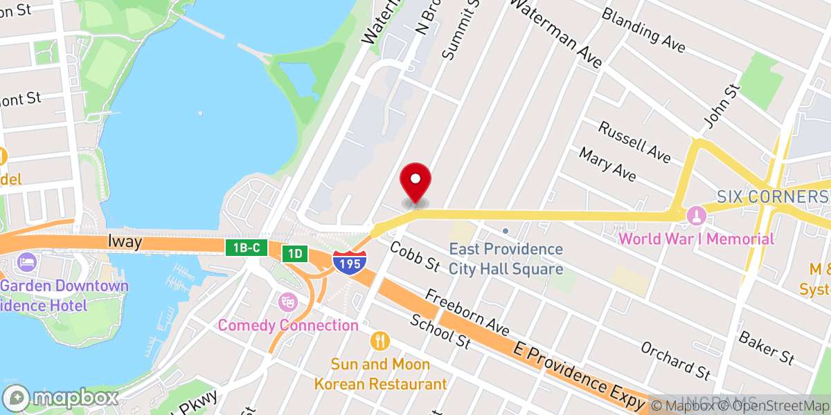 Map showing location of Second Baptist Church