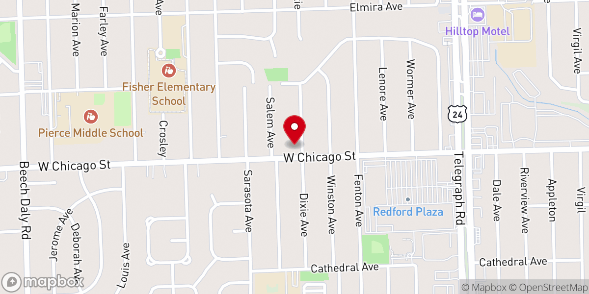 Map showing location of Dunning Park Bible Chapel