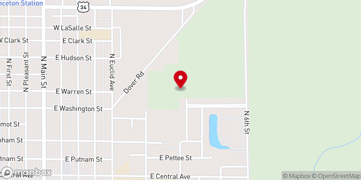 Map showing location of Princeton Township