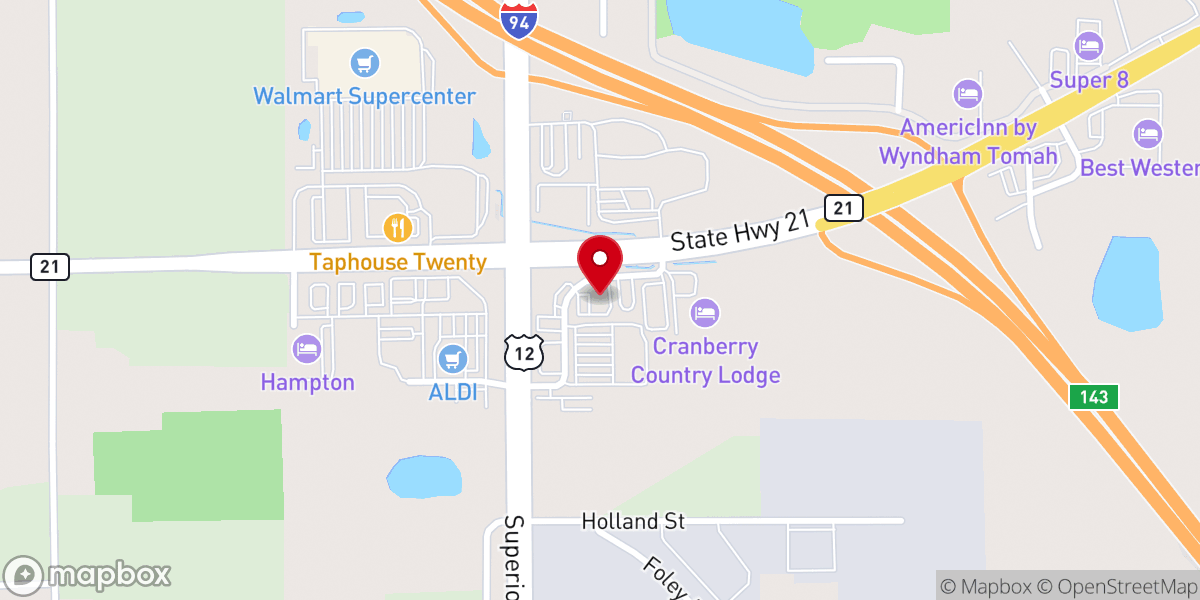 Map showing location of Culver’s