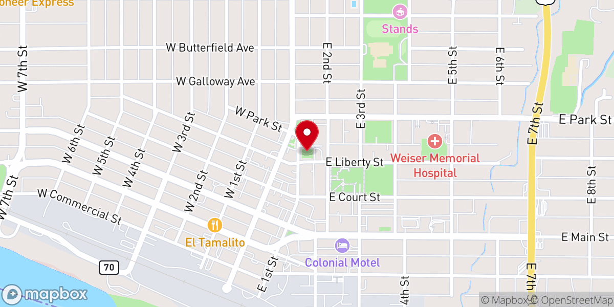 Map showing location of St. Luke's Episcopal Church