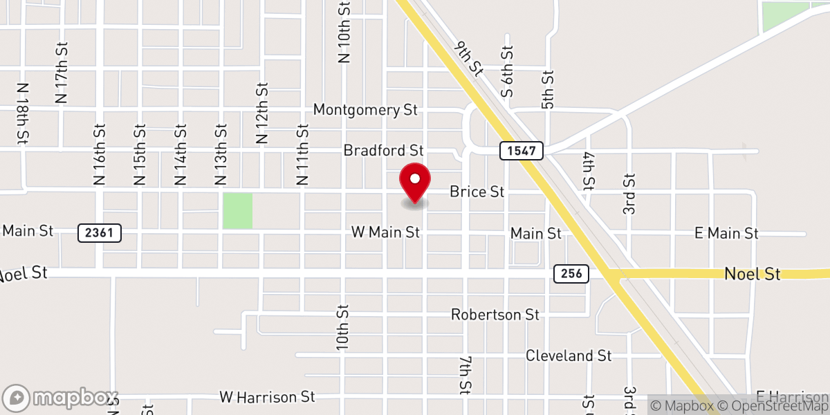 Map showing location of First Methodist Church