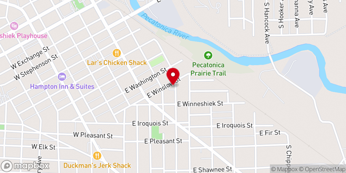 Map showing location of Evangelistic Church-God-Christ
