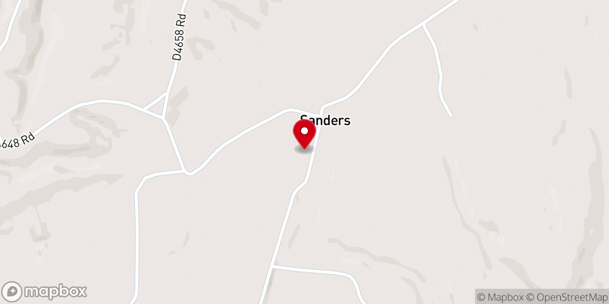 Map showing location of Sequoyah Baptist Church