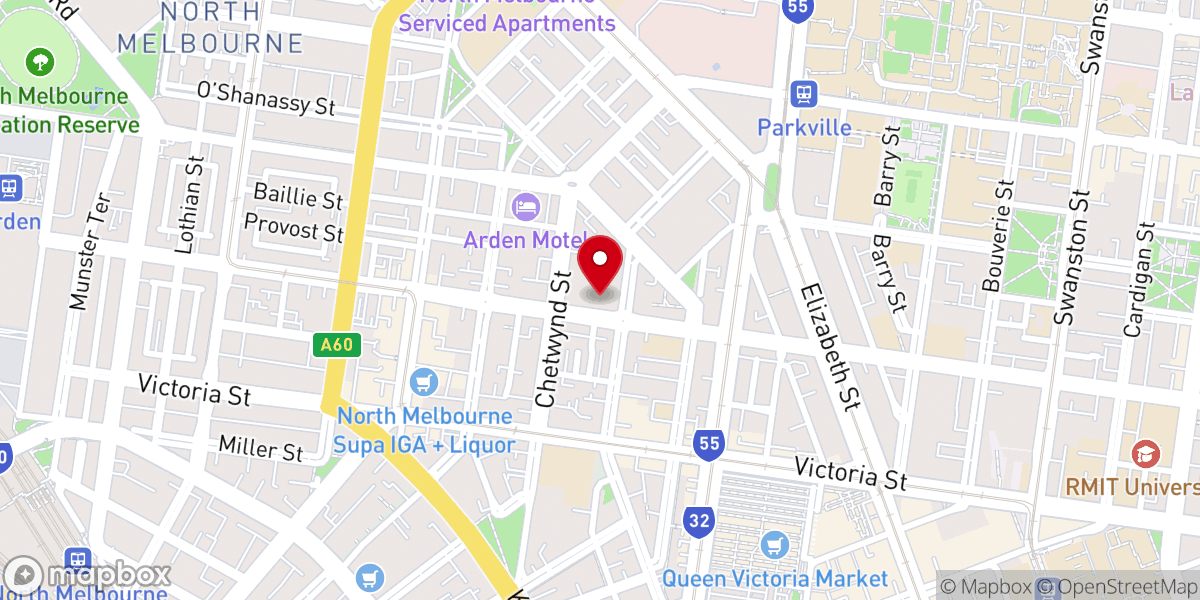 Map showing location of St Mary's Anglican Church