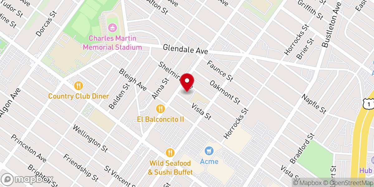 Map showing location of Resurrection of Our Lord Church