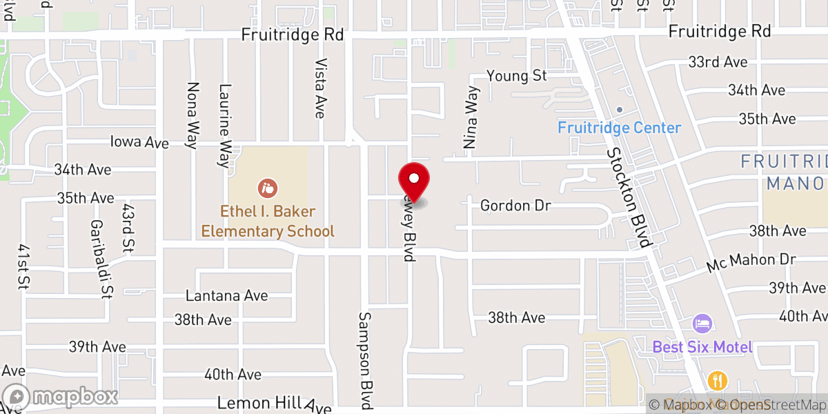 Map showing location of Celtic Cross Presbyterian Church