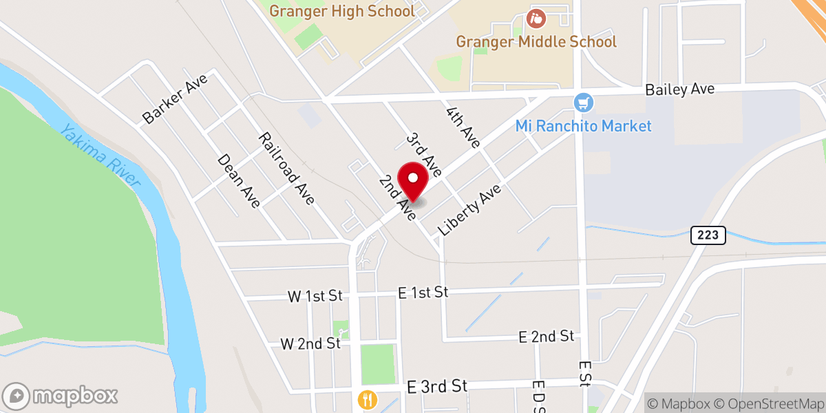 Map showing location of granger seventh day adventist church