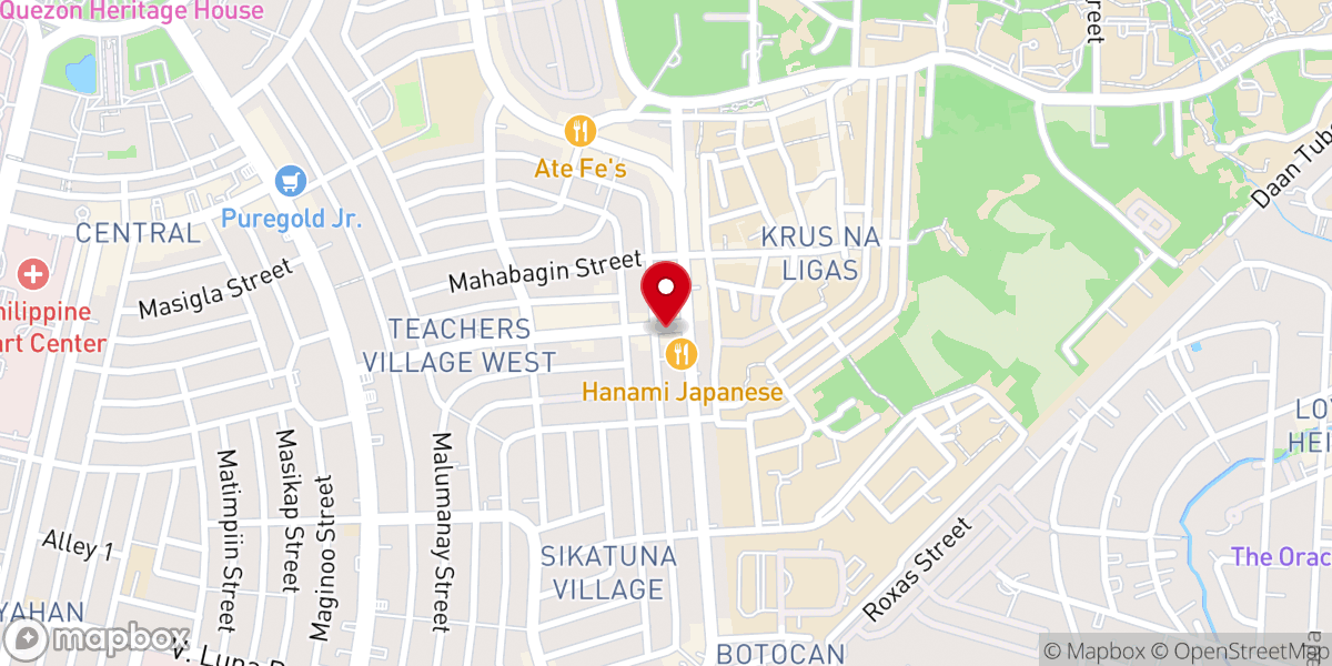 Map showing location of Hillcrest Family Life Baptist Church