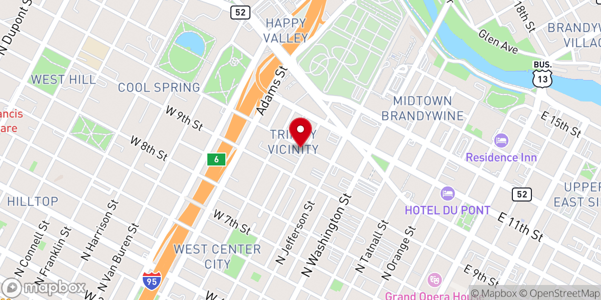 Map showing location of Sacred Heart Oratory Roman Catholic Church
