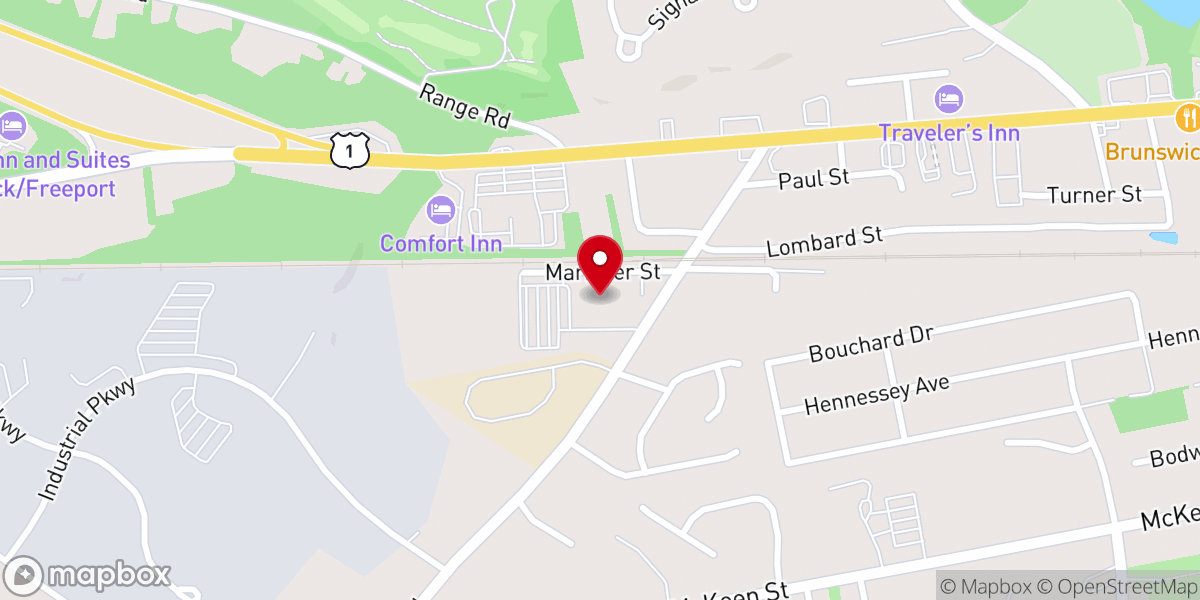 Map showing location of Bath Iron Works