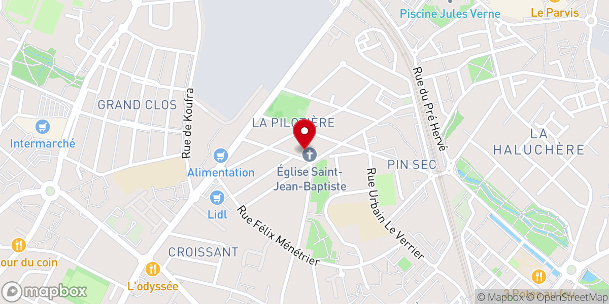 Map showing location of Paroisse Sainte Marie de Doulon