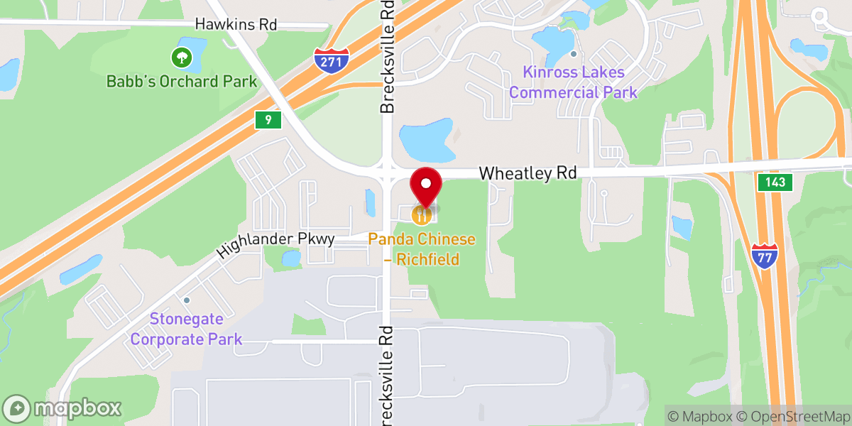 Map showing location of Richfield Bible Baptist Church