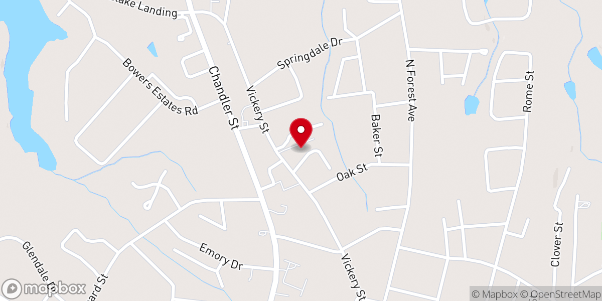Map showing location of Hartwell Alliance Church