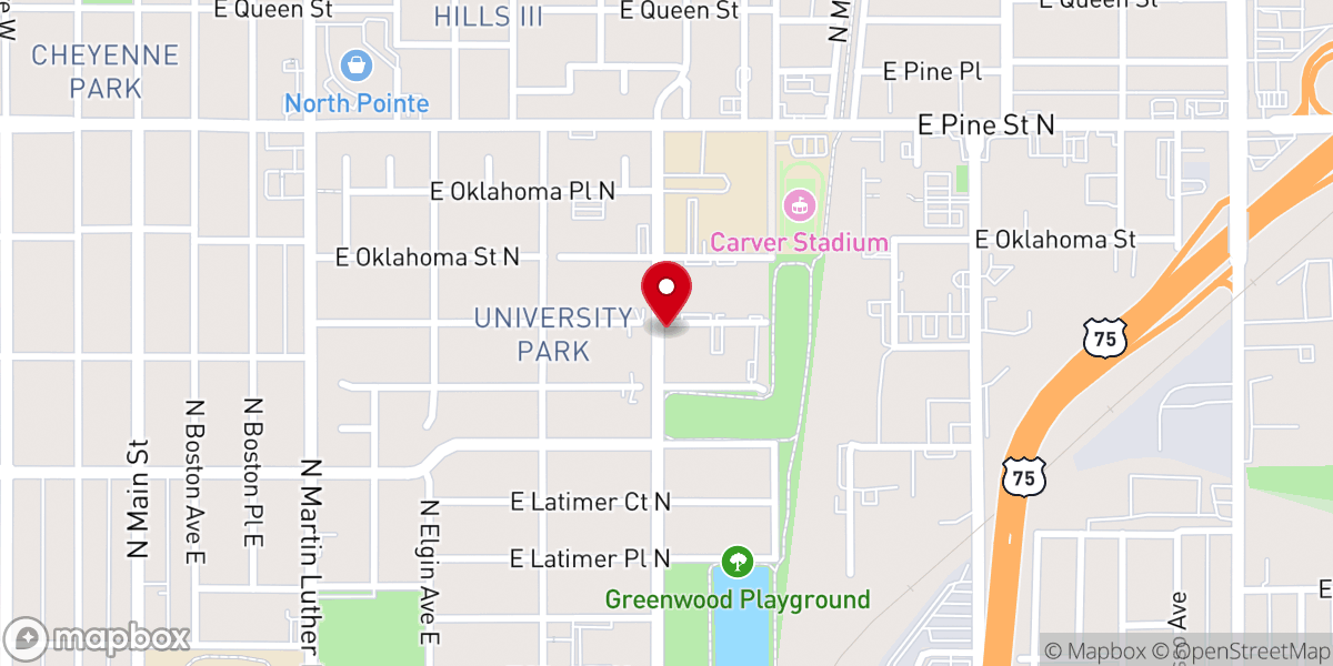 Map showing location of First Church of God in Christ