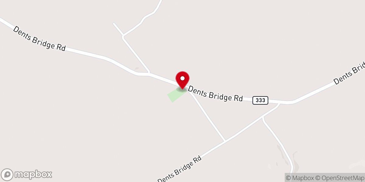 Map showing location of Bethel Church