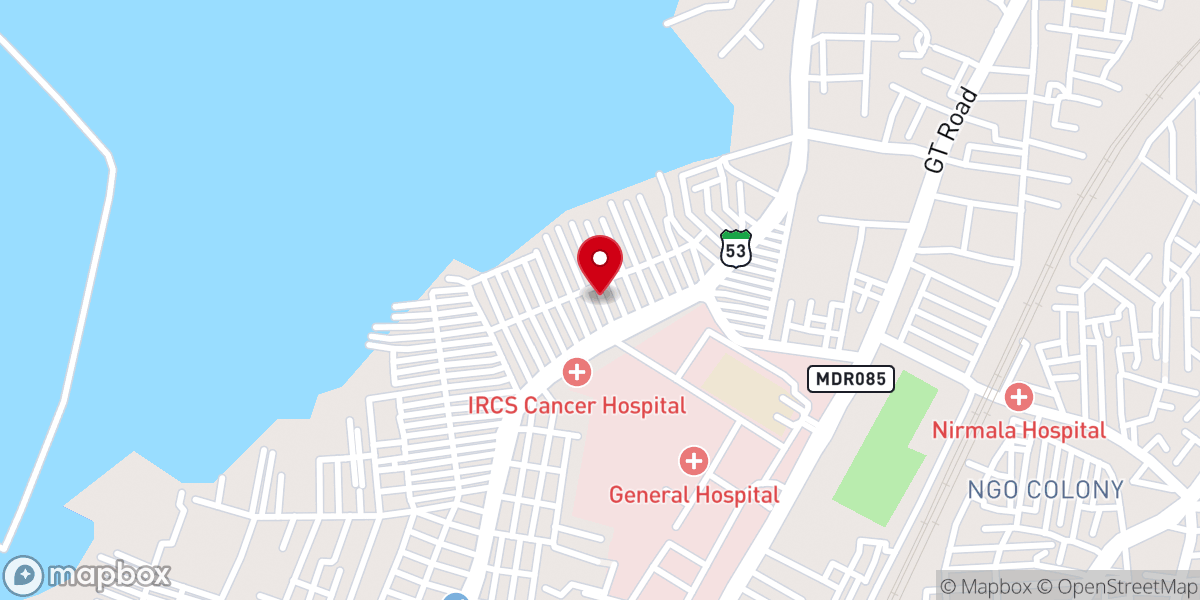 Map showing location of Bethel Prayer House