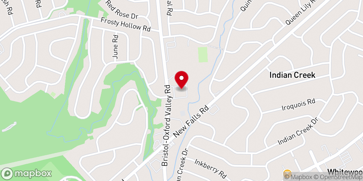 Map showing location of Emmaus Road Lutheran
