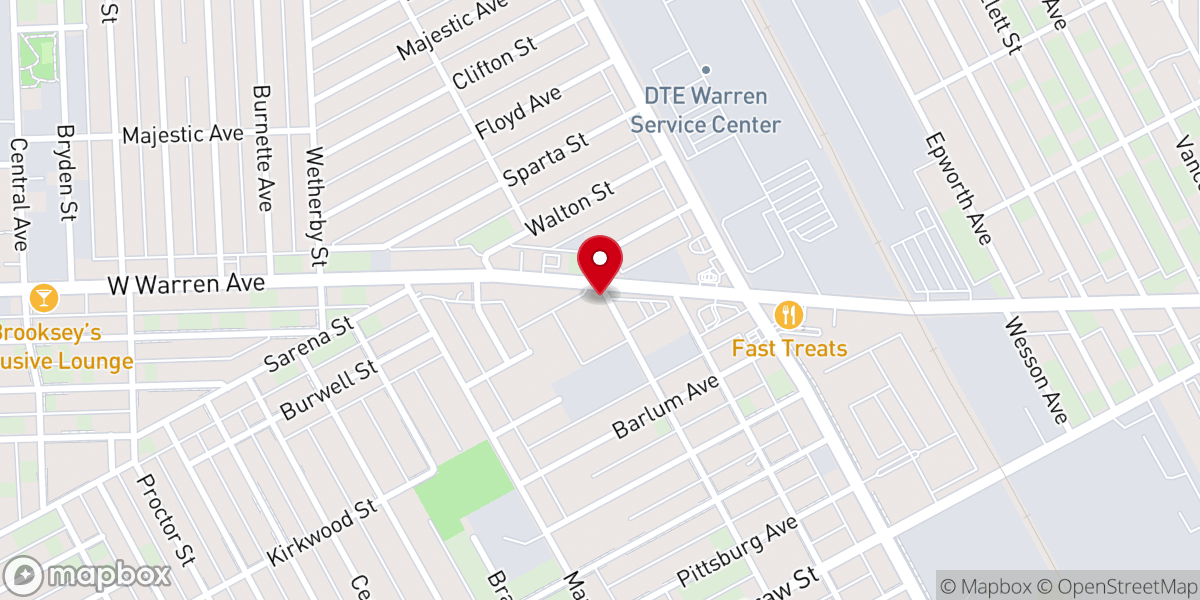 Map showing location of Power Hope & Grace Church