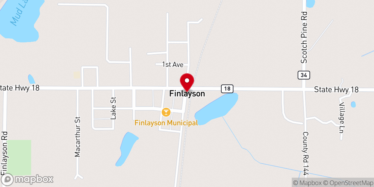Map showing location of St Finlay