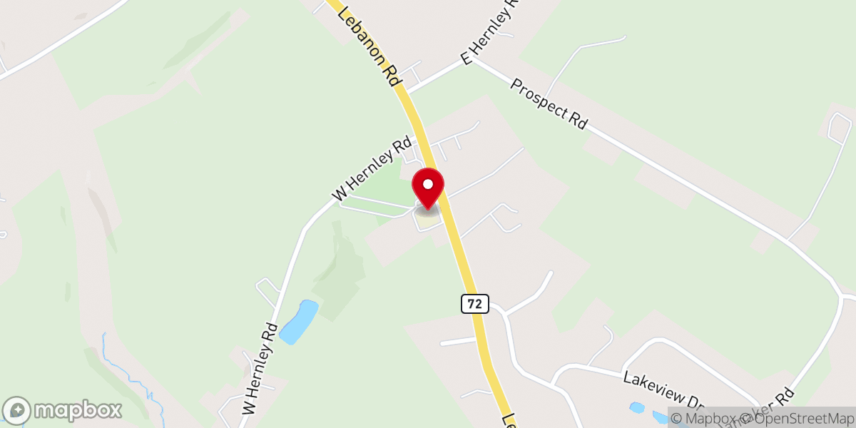 Map showing location of Manheim Christian School