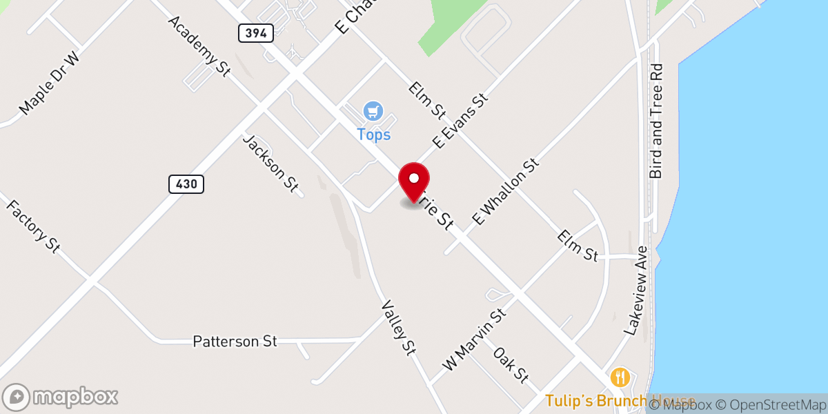 Map showing location of Saint Paul's Episcopal Church - Food Distribution Center