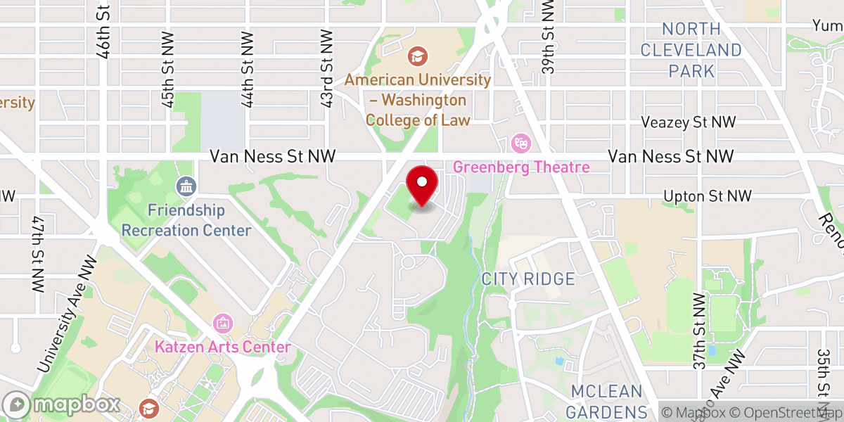 Map showing location of National Presbyterian Church