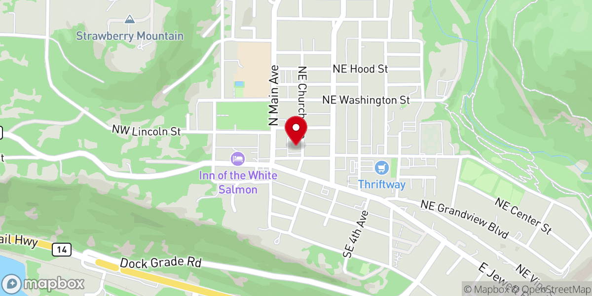 Map showing location of Mt Adams Elks