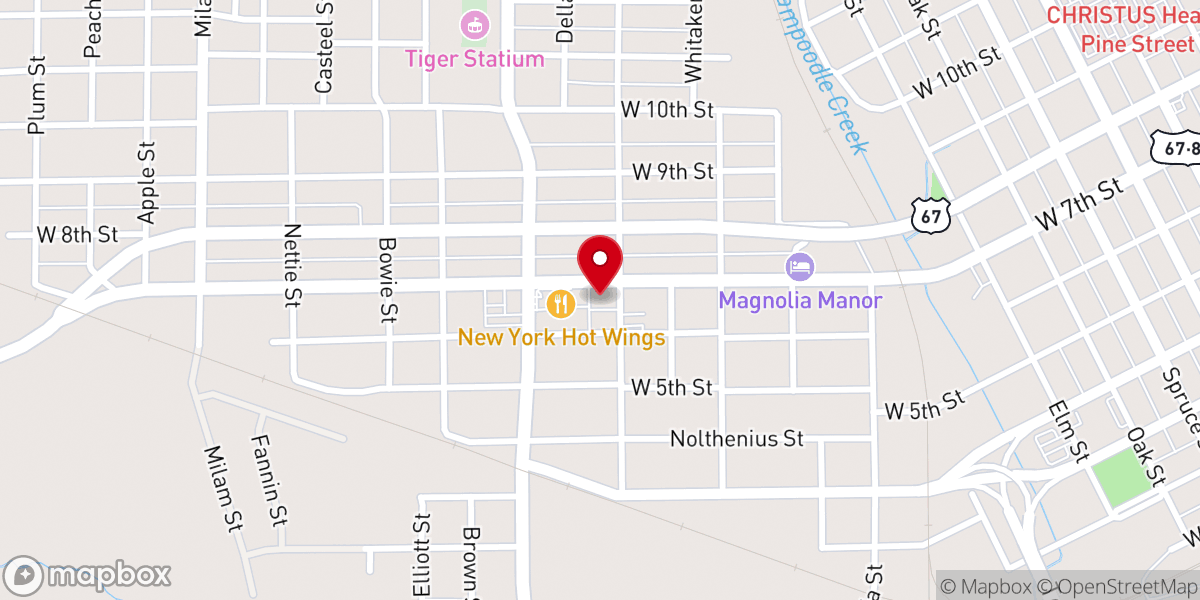 Map showing location of Unity Missionary Baptist Church