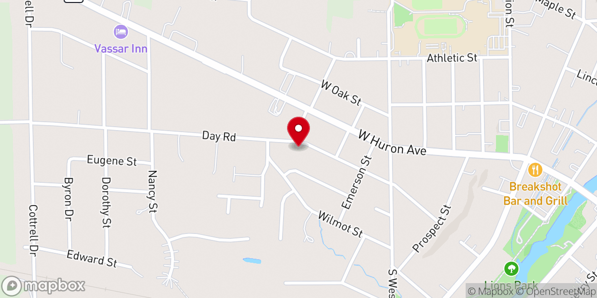 Map showing location of Grace Lutheran Church