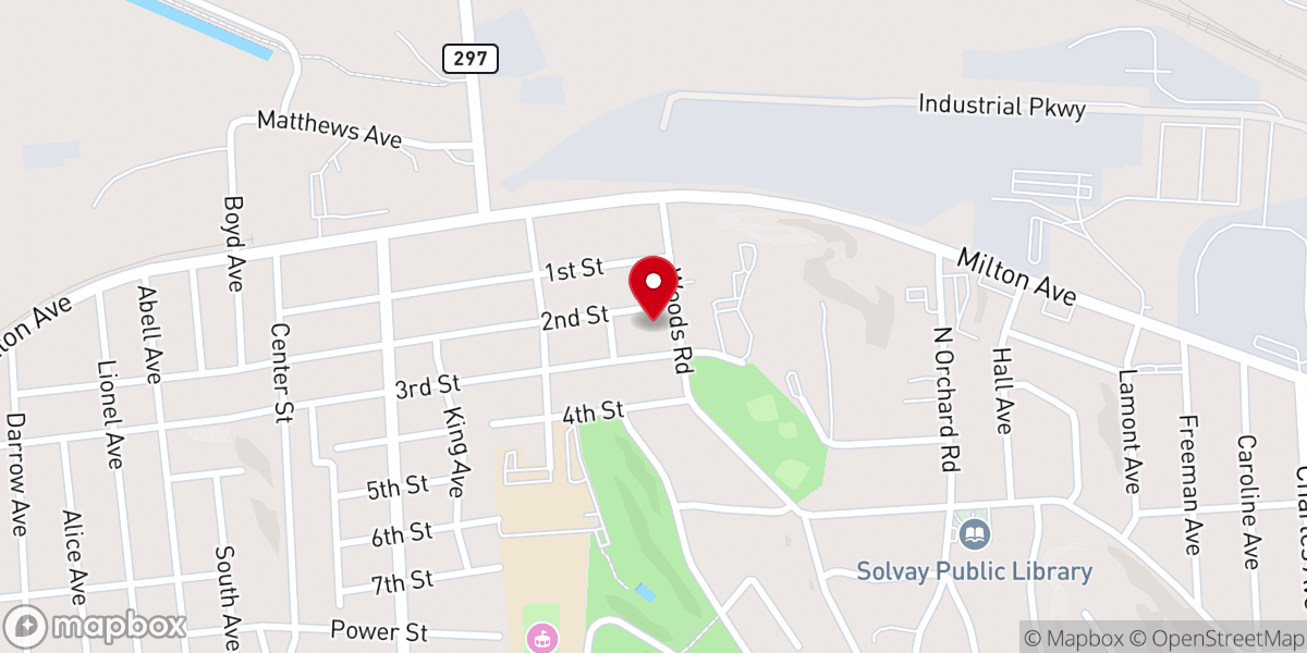 Map showing location of St Marianne Cope at St Cecilia Church