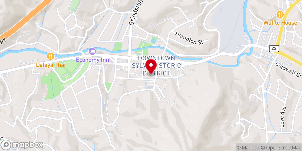 Map showing location of St. John's Episcopal Church
