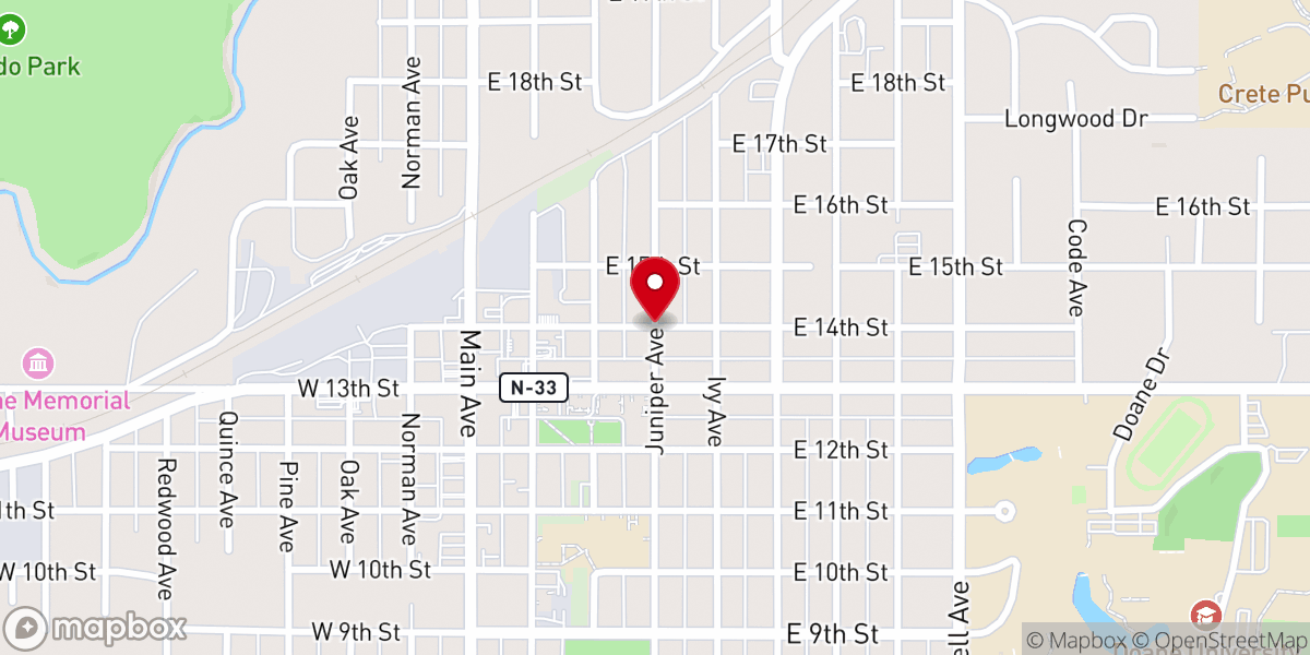 Map showing location of Trinity Memorial Church