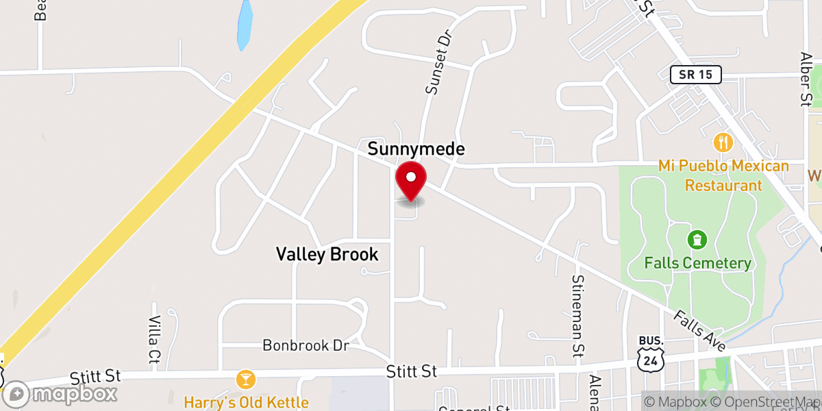 Map showing location of Church of the Brethren