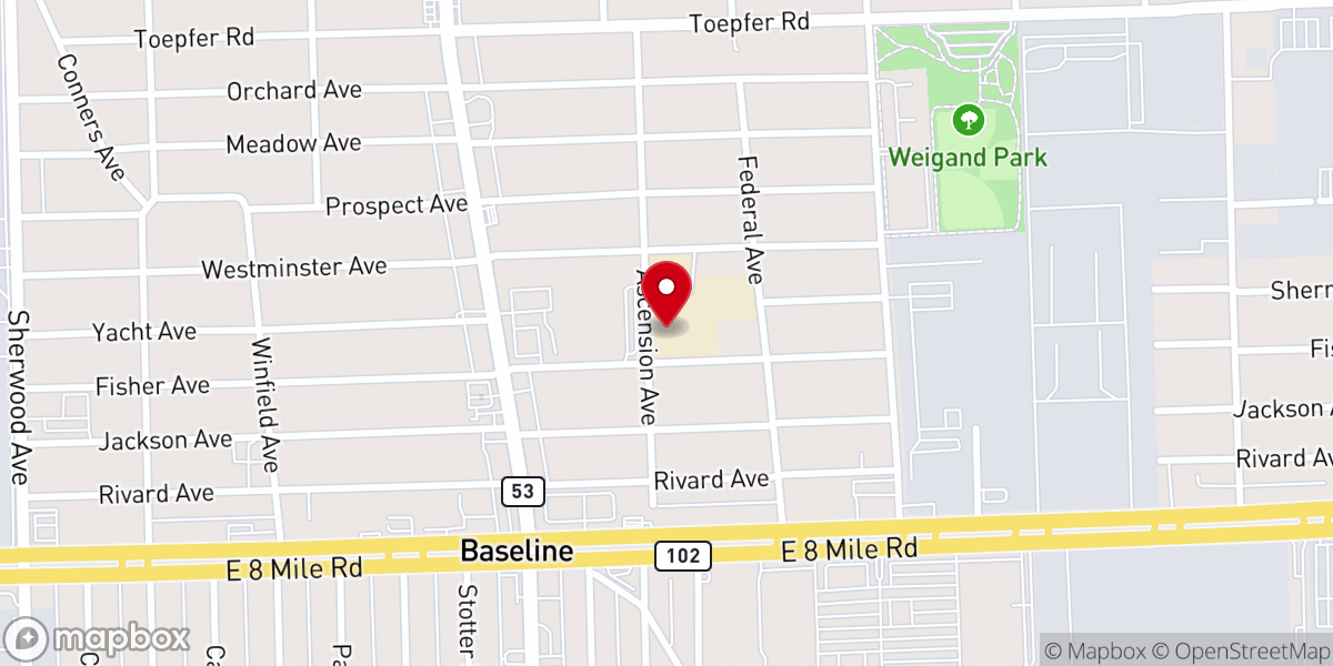 Map showing location of New St Paul Missionary Church